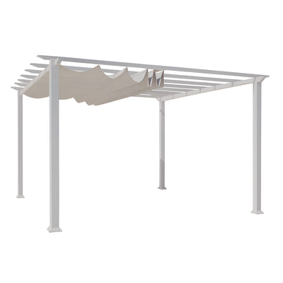 Florence 11x11 Ft White Aluminum Pergola with Canopy