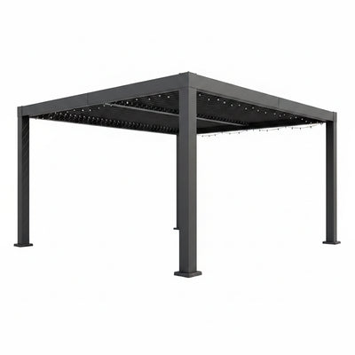 Louvered Pergola with Adjustable Roof & Aluminum Frame