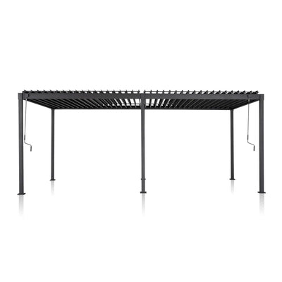 Metal Frame Pergola with Adjustable Louvered Roof