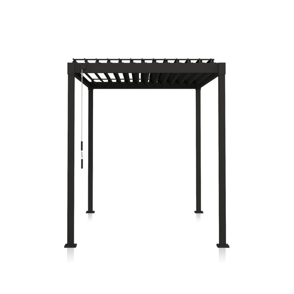 Metal Frame Pergola with Adjustable Louvered Roof