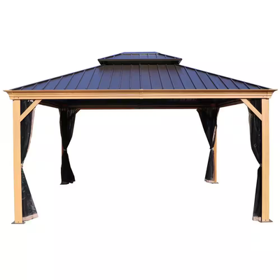 Apollo 12x14 Ft Aluminum Hardtop Gazebo with Mosquito Net